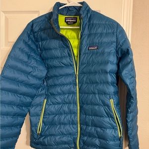 Patagonia Men’s Down Sweater Jacket - Crater Blue / Green